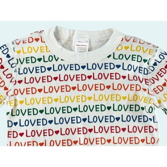 HANNA ANDERSON Kids GIrls Long Sleeve Thermal LOVED Top Shirt Size 12 - Picture 4 of 7